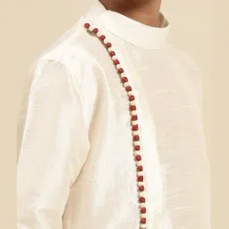Sanwara Kids Cream Regular Fit Kurta image 5