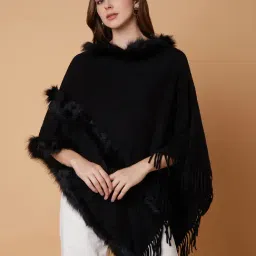 showoffff SHOWOFF Black Regular Fit Poncho-picture-32