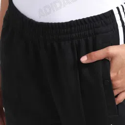 Adidas Black & White Striped W Mh Snap Trackpants image 5