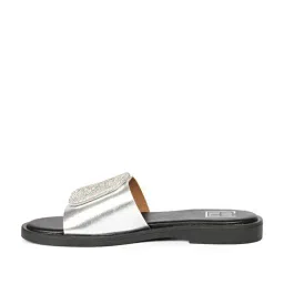 ViviBlu Women's Silver Slide Sandals image 3