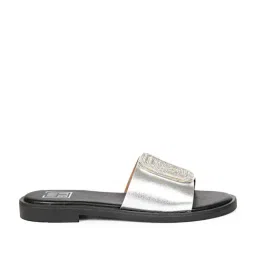 ViviBlu Women's Silver Slide Sandals image 2