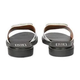 ViviBlu Women's Silver Slide Sandals image 5