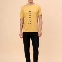Cantabil Yellow Printed T-Shirt image 5