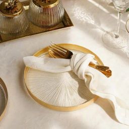 Pure Home and Living Transparent Glass Textured Dessert Plates-picture-20