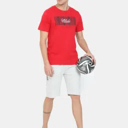 Masculino Latino Red Regular Fit Printed Nightwear Set image 5