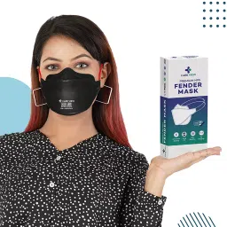 CARE VIEW CV-FENDER-HL-BLACK-10 N95 Anti Pollution Mask (Pack of 10) image 2