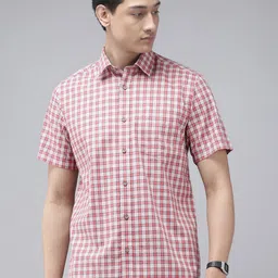 ColorPlus Checked Pure Cotton Casual Shirt-image-45