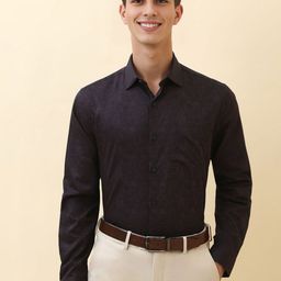 Allen Solly Slim Fit Floral Printed Formal Pure Cotton Shirt-picture-19
