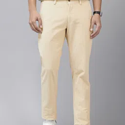 Van Heusen Men Textured Tapered Fit Corduroy Chinos Trousers-picture-42