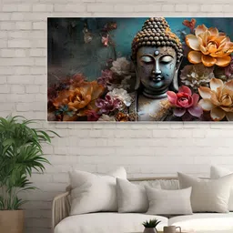 nestroots Blue & Orange 1 Piece Canvas Other Wall Paintings-image-46