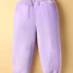 Little Kangaroos Woven Full Length Fleece & Woollen Lounge Pant - Purple-picture-26