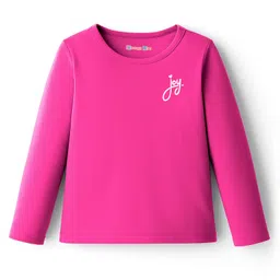 kookie kids india Kookie Kids Single Jersey Knit Full Sleeves T-Shirt with Small HD Print - Fuchsia-picture-23