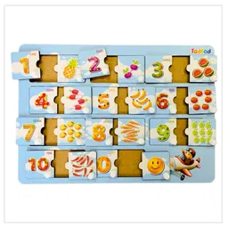 TodFod Wooden 3 in 1 English Number & Wild Animal Puzzle 29 Pieces -  Multicolour image 2