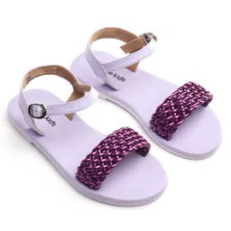 Pine Kids Buckle Closure Sandals - Purple image 2