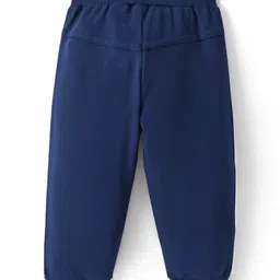 Mini Taurus Cotton Knit Full Length Lounge Pant with Whale Print - Blue image 2