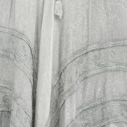 Exotic India Embroidered Flared Asymmetric Midi Skirt image 3