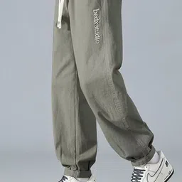 StyleCast x Revolte Men Regular Fit Mid-Rise Easy Wash Cotton Trouser image 4