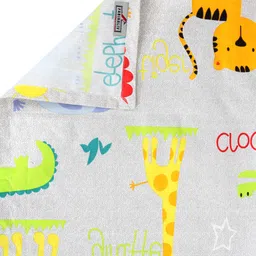 FABINALIV Kids Double Bedsheet with 2 Pillow Covers 210 TC Polycotton Cartoon  Grey image 5