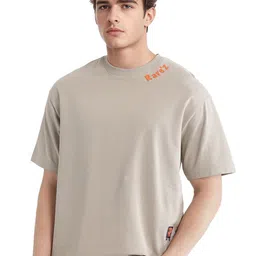 RARE RABBIT Men Graphic Printed Round Neck Cotton Oversized T-shirt image 2