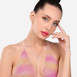 Zaveri Pearls Gold-Toned & White Gold-Plated Chain image 1