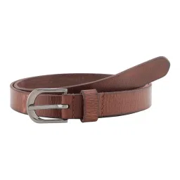 Aditi Wasan CORE 24 Brown Leather Textured Casual Belt for Women image 2