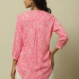 Rangriti Pink Printed Tunic image 2