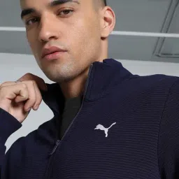 Puma Blue Cotton Slim Fit Jacket image 4