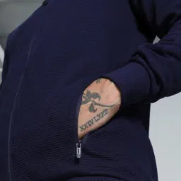 Puma Blue Cotton Slim Fit Jacket image 5