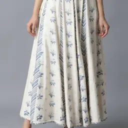 W Beige Printed Skirt-image-53