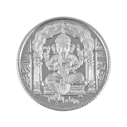 P.N.Gadgil Jewellers Om Ganesha 999 50gm Silver Coin-picture-18