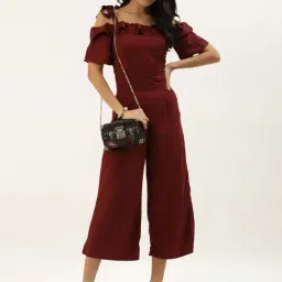 Belle Fille Maroon Midi Jumpsuit-image-23