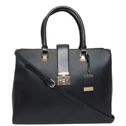 Aldo Black Solid Medium Tote Handbag-image-57