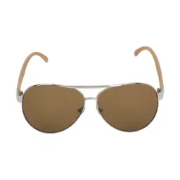 Forever 21 Brown Gradient Aviator Sunglasses for Women-image-49