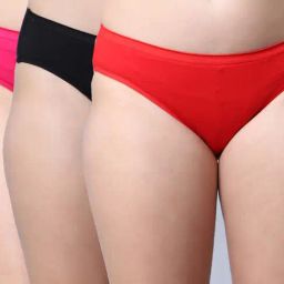 Gracit Black & Red Cotton Panties - Pack Of 3-picture-9