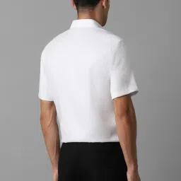 Louis Philippe White Cotton Regular Fit Checks Shirt image 2