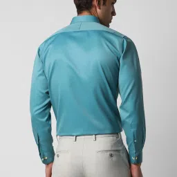 Van Heusen Blue Cotton Regular Fit Shirt image 2