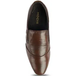 Mochi Men's Brown Slip-On Shoes image 4
