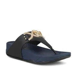 Inc.5 Women's Black Thong Wedges image 2