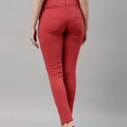 Go Colors! Young Red Mid Rise Jeggings image 2