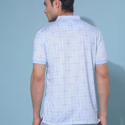 Crimsoune Club Blue Slim Fit Printed Polo T-Shirt image 2