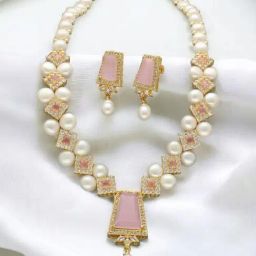 Sri Jagdamba Pearls Twilight Pearl Necklace Set for Women and Girls-picture-41