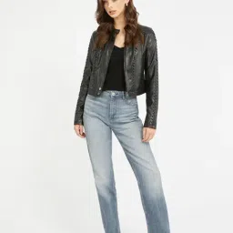 Guess Black Self Full Sleeves Jacket image 3