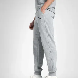 Puma Grey Cotton Regular Fit Printed Joggers image 2