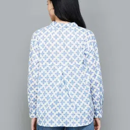 Colour Me by Melange Blue Cotton Printed Shirt image 2