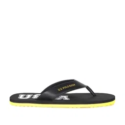 U.S. Polo Assn. Men's Drega Black Flip Flops image 2