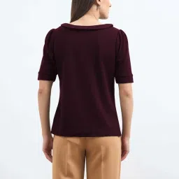 SALT Attire Maroon Top image 2