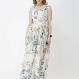 Scorpius White Printed Maxi Dress-picture-42