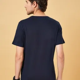 Ajile by Pantaloons Navy Cotton Slim Fit Printed T-Shirt image 2