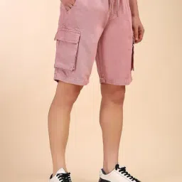 Thomas Scott Pink Cotton Straight Fit Shorts image 4