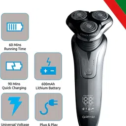 Groomiist PSK-06 Platinum Series Cordless 6 in 1 Professional Grooming Kit - 60 Min Runtime (Black) image 4